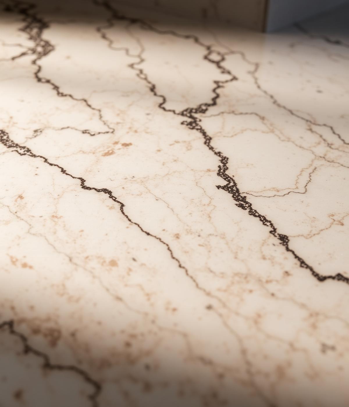 Detalhe macro de piso marmorizado